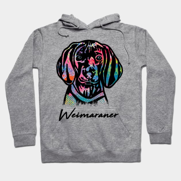 Weimaraner Dog - Tie Dye Color Hoodie by Pam069